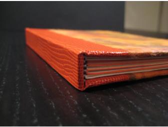 Bright Orange Marble Journal, Handmade by Sarah Atwater Bourne '00