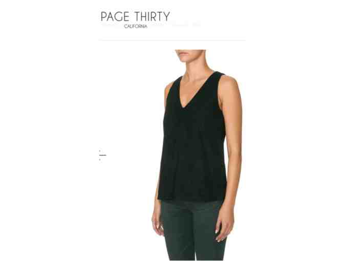 Page Thirty - Suede V-Neck Shell, Made in LA