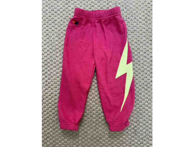Aviator Nation - Kid's Bolt Sweatpants - Neon Pink (2) - Photo 1