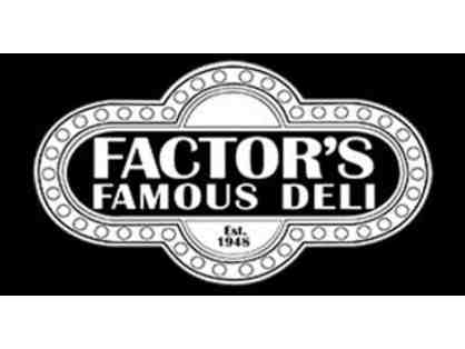 Factor's Deli - Gift Card ($100) + Factor's Canvas Bag