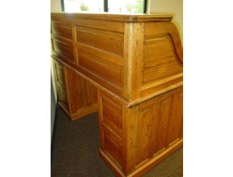 Antique American, Tull & Gibbs Oak S-Roll Top Desk