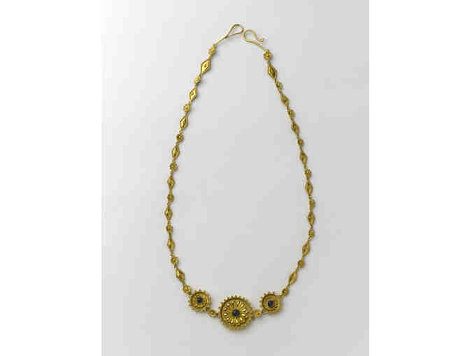 Lalaounis 18k Yellow Gold Necklace with Cabochon Sapphires