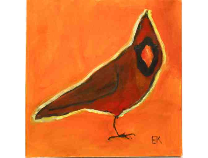 Northern Cardinal Oil Painting by Esther Koslow - Photo 1