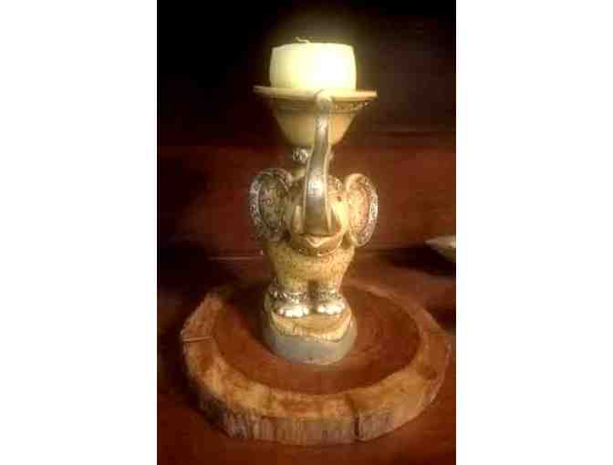 Elephant candle stand