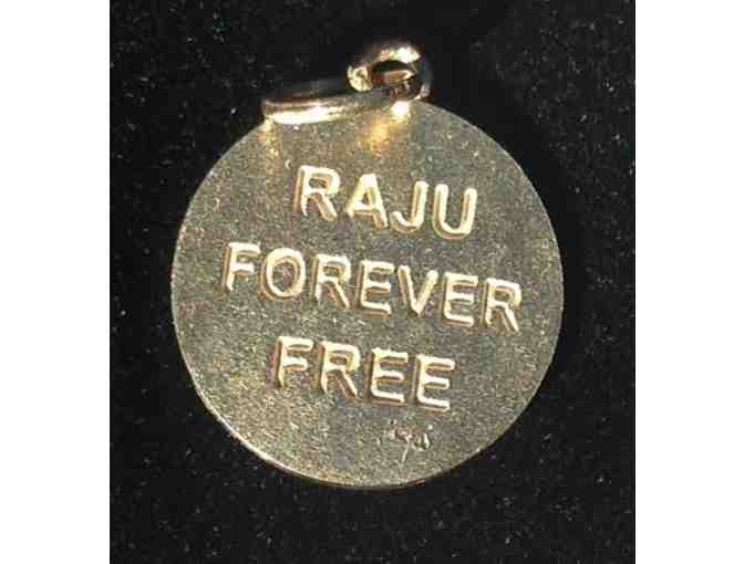 'Raju Forever Free' Gold Pendant
