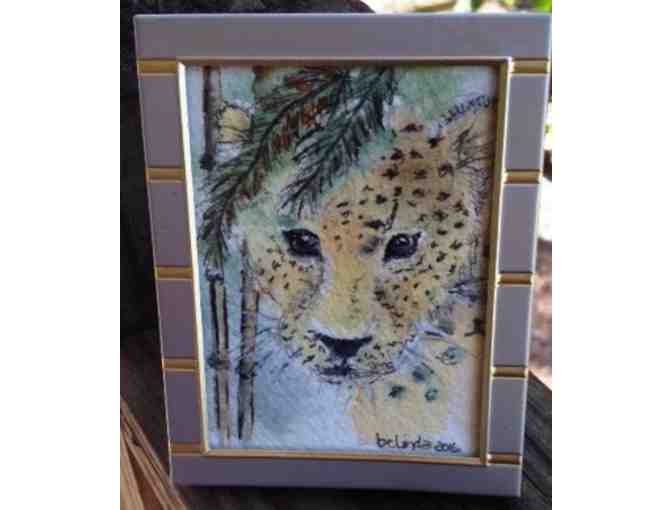Sweet Leopard Watercolor - by Belinda Stewart