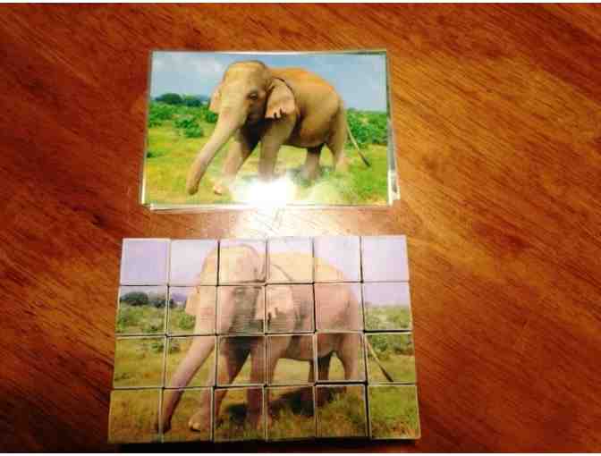 Wildlife SOS Elephants Photo Picture Cube Puzzle