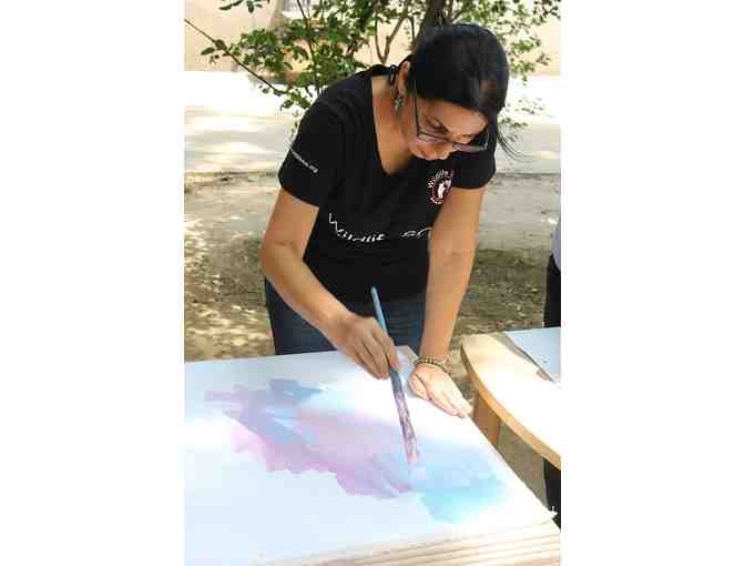 Padhchinh 109 - original footprint imprint by the elephant Peanut and artist Alpana Ahuja