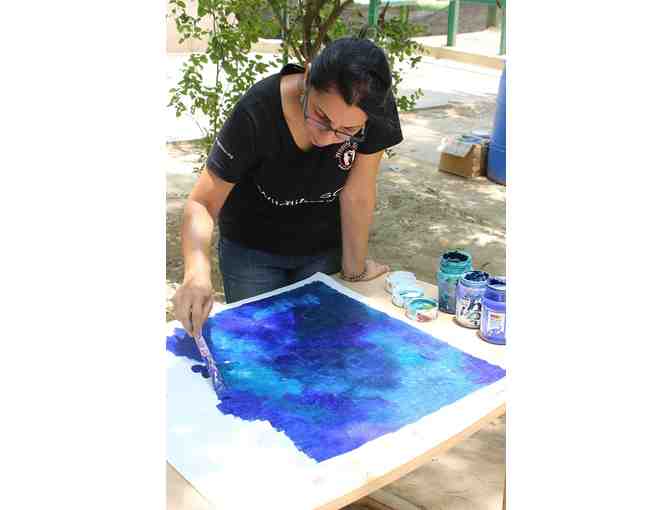 Padhchinh 89 - original footprint imprint by the elephant Peanut and artist Alpana Ahuja