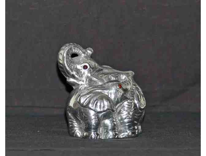 Arthur Court Elephant and Baby Paperweight