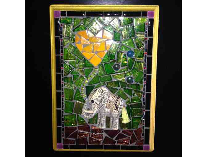 Elephant Tile Mosaic by Sarah Pickard