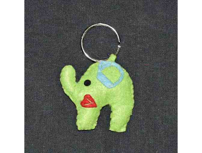 Small patchwork purses and keychain handmade by Kalandar women