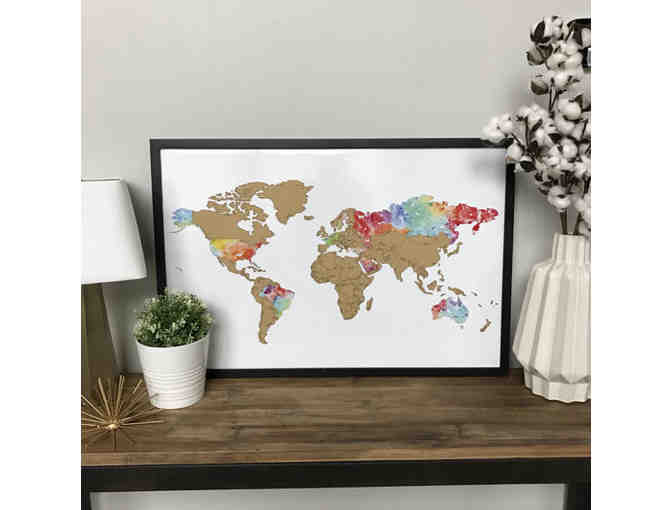 Handmade World Scratch Map by Kristin Douglas
