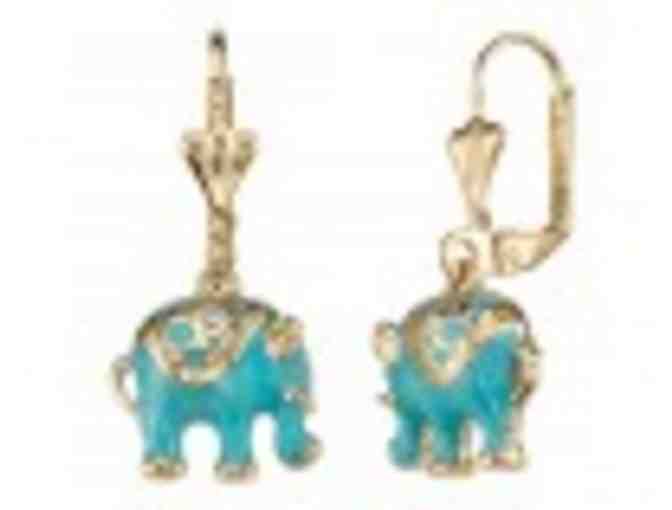 18k Gold Plated Elephant Necklace and Earrings Set with Swarovski Elements crystals