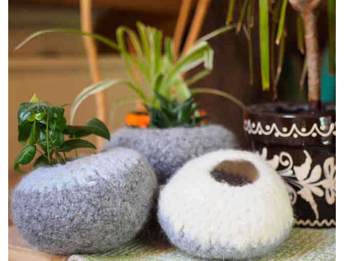 Felted Pod Bowls by Spell It With Peas