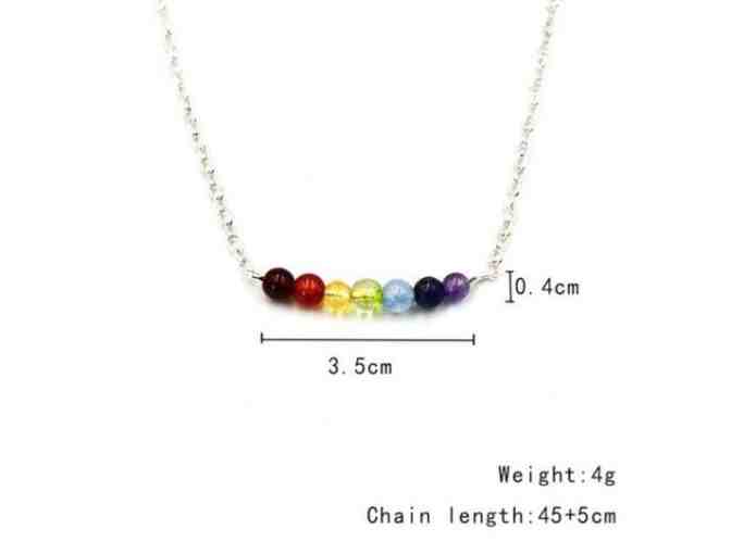 Chakra beads necklace and earrings set