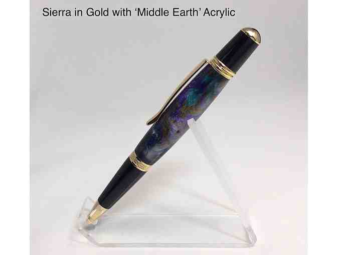 SIERRA PEN in Gold with MIDDLE EARTH Acrylic Body