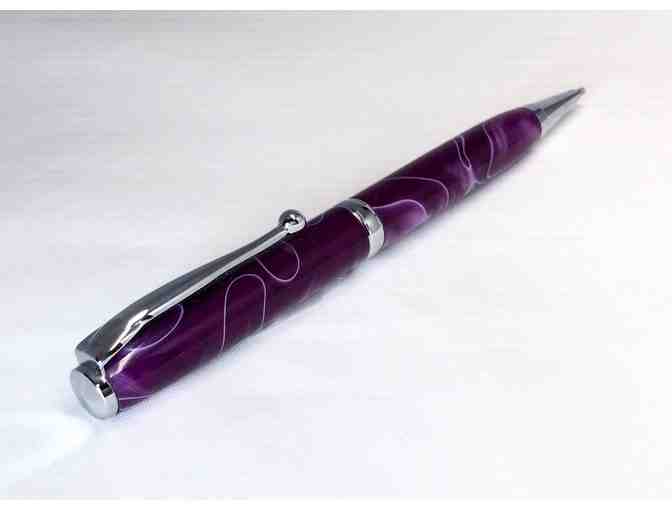 STREAMLINE PEN in Chrome with ULTRA VIOLET Acrylic Body