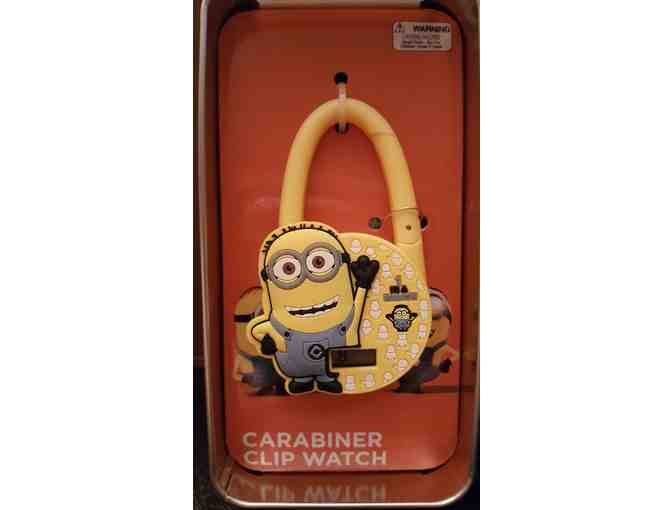 Minions Despicable Me Carabiner Watch clip-on w/ collectible tin