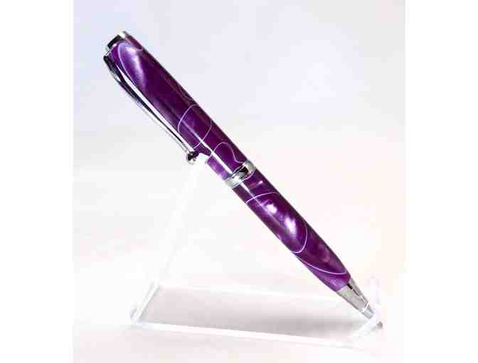 STREAMLINE PEN in Chrome with ULTRA VIOLET Acrylic Body