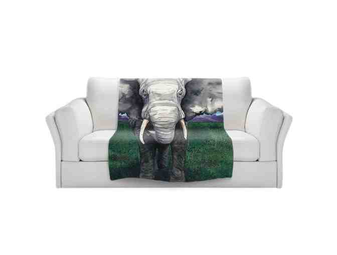 DEFIANT Elephant Art Plush Throw Blanket