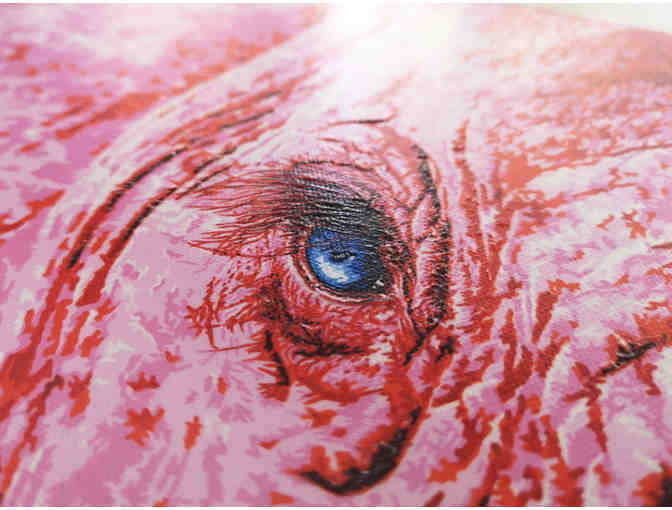 PINK ELEPHANT - hand painted print - limited edition 20 of 48 by Sabrina Rupprecht