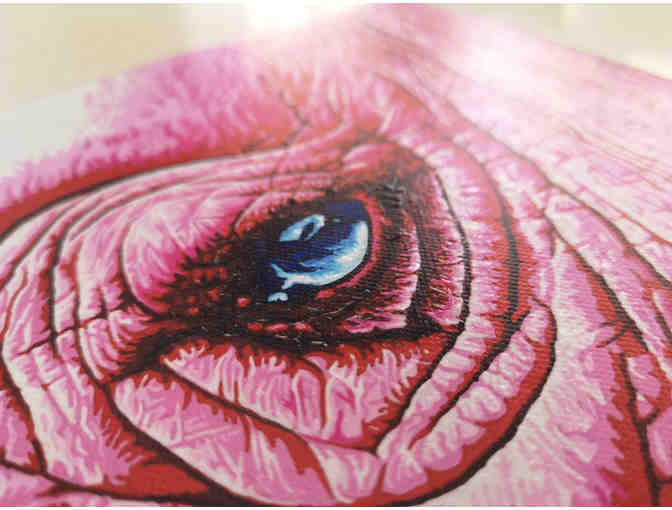 PINK RHINO - hand painted print - limited edition 20 of 48 by Sabrina Rupprecht