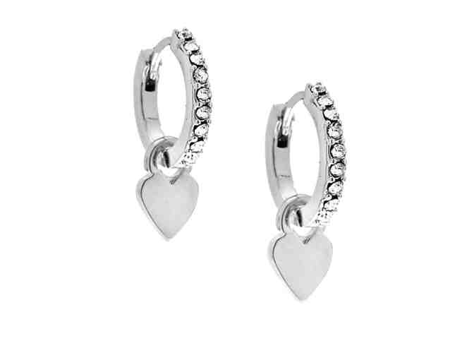 Interchangeable Charms on Pave Hoops
