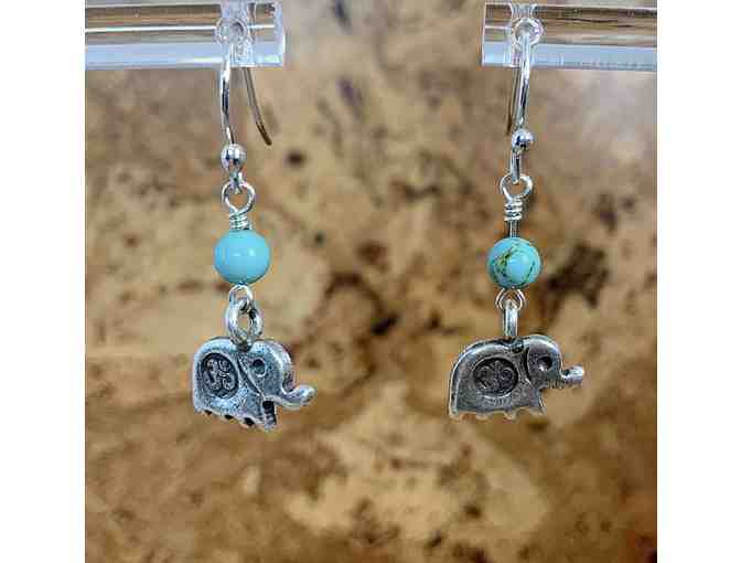 Dainty Sterling Silver Ellie Earrings with Turquoise