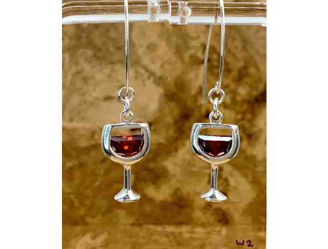 Sterling Silver Wine Goblet Earrings