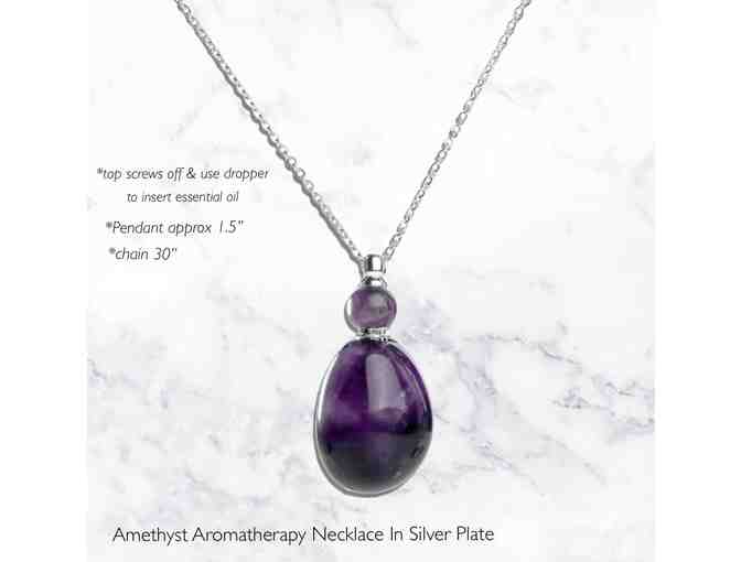 AMETHYST Aromatherapy Necklace for Essential Oils
