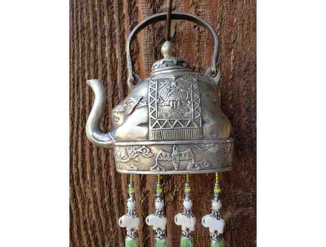 Artisan Elephant Chime from Upcycled Teapot