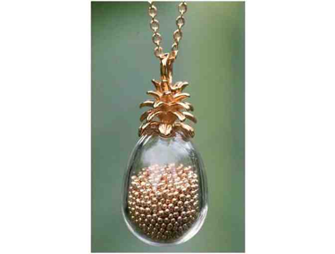 Catherine Weitzman Pineapple Shaker Necklace - Gold Microbeads - Photo 1