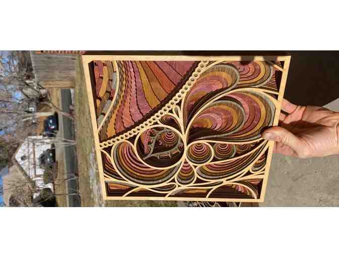 'Luna' Handmade Wood Panel Art by Artist Robert Klose - Customizable Colors!