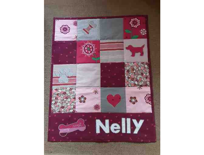 Personalized Patchwork Quilted Dog Blanket by Trudy Wain Animal Blankets
