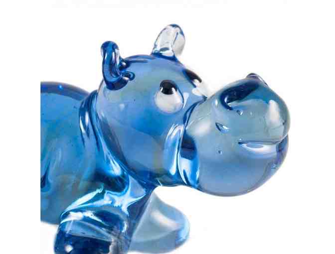 2 Artisan Glass Hippos and 2 Decorative Resin Elephant Hooks - Photo 10