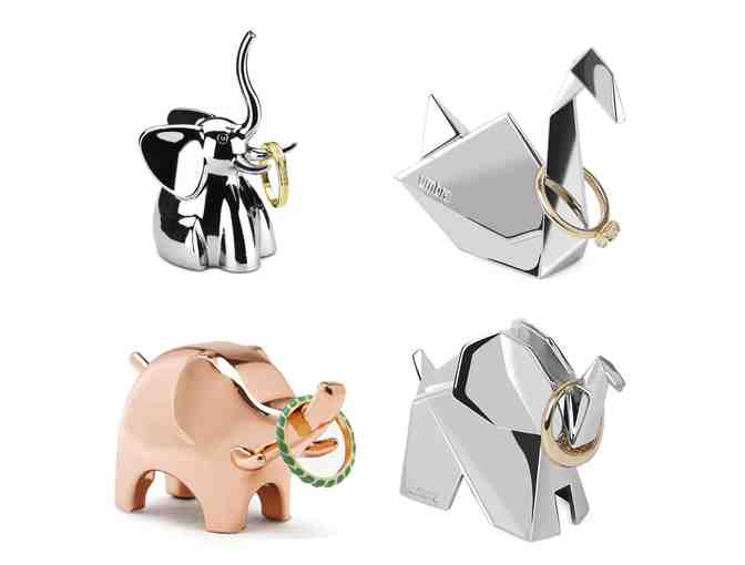 4 Adorable Umbra Decorative Figurines & Ring Holders (Set of 4)