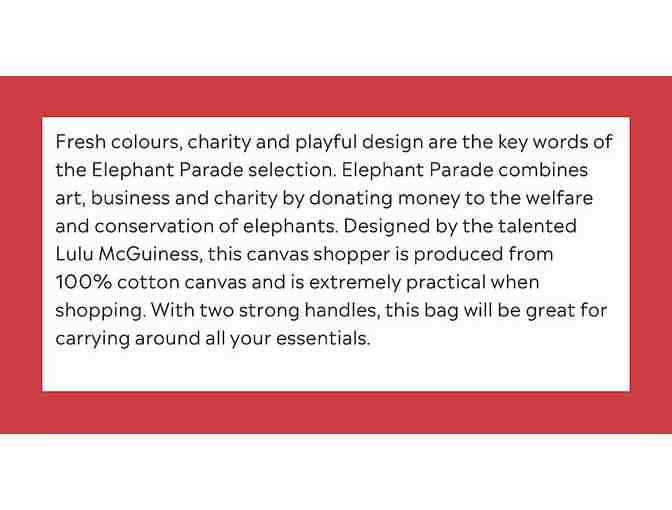 An Elephant Parade: Large Cotton Tote (Funds Conservation)