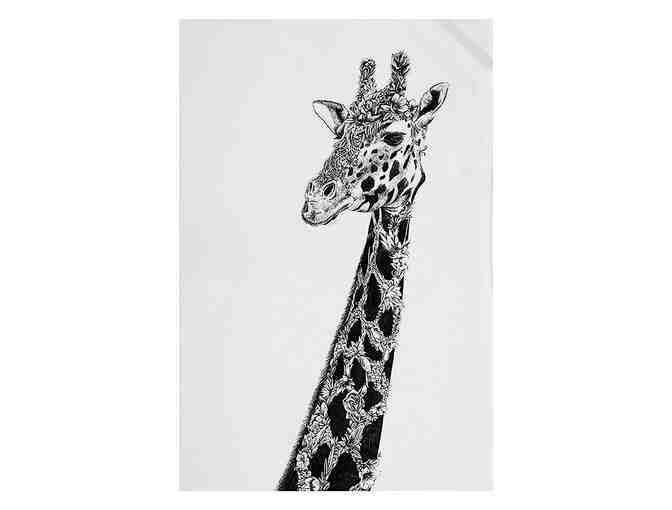 2 Tea Towels with Giraffe and Lion by Nathan Ferlazzo (funds conservation)