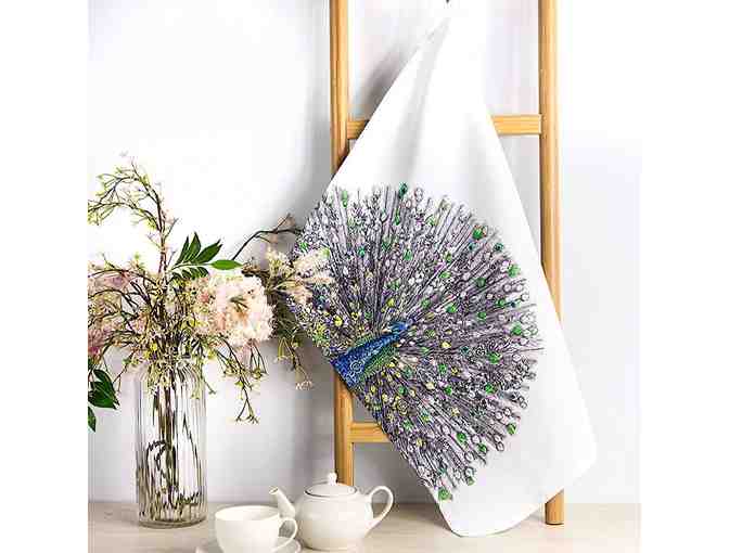 2 Tea Towels with Peacocks by Nathan Ferlazzo (funds Conservation)