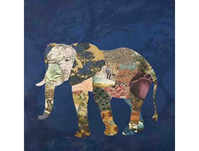 Art on Premium Tote: THE MEMORIES OF AN ELEPHANT (16 inches)