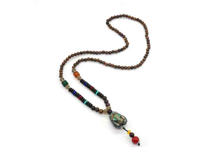 2 Long Boho Style Elephant Necklaces