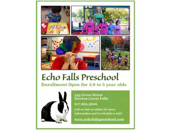Echo Falls Preschool - $500 Credit toward 3, 4, or 5 Day Tuition