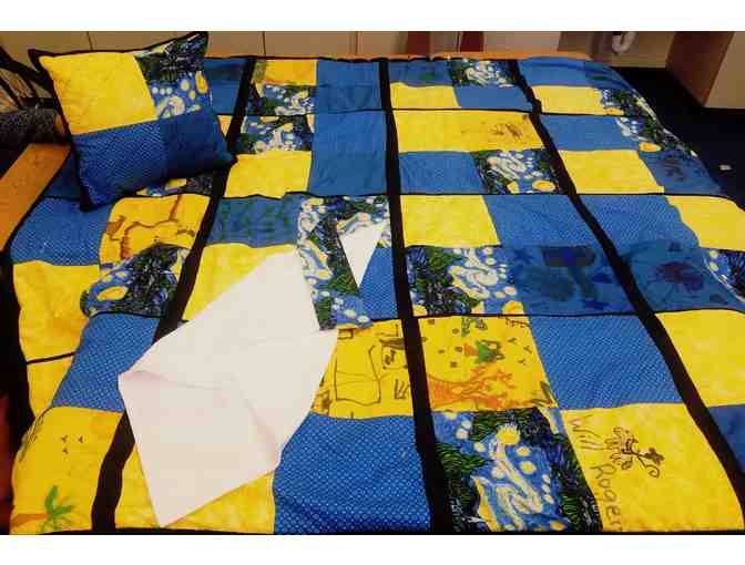 'Starry Night' - Beautiful Set of Quilt, Sham and Pillow handmade by WRLC students