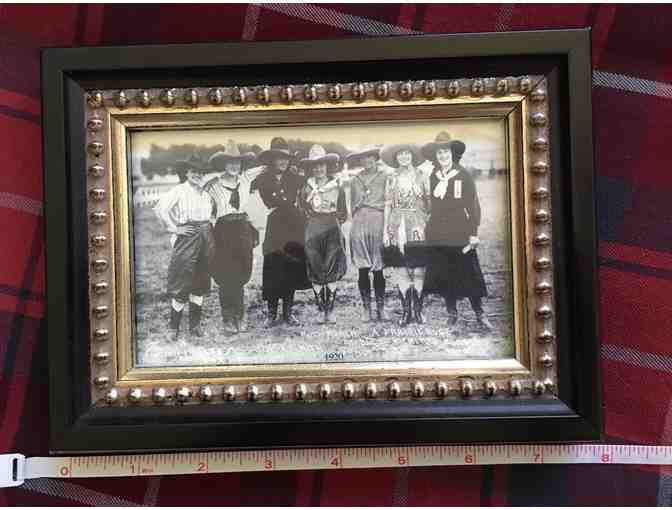 Two Framed Vintage Cowgirl Photos