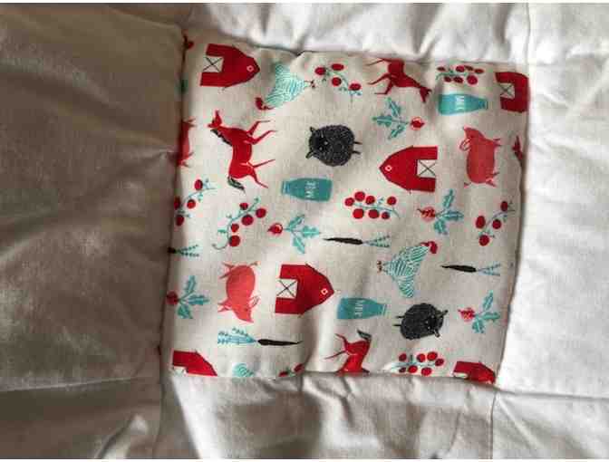 Horse-Themed Baby Quilt and Matching Pillow
