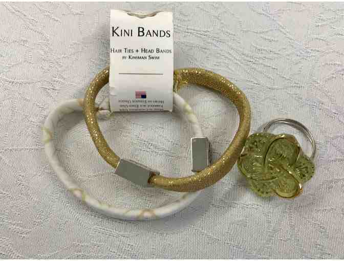 Set of 2 Kini Band Hair Ties and Ring from Global Village