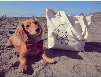 Organic Dachshund Canvas Tote Spring Has Come