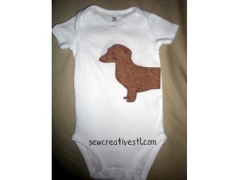 Handmade Dachshund Twin Onesie Set Size 3M Perfect Baby Gift