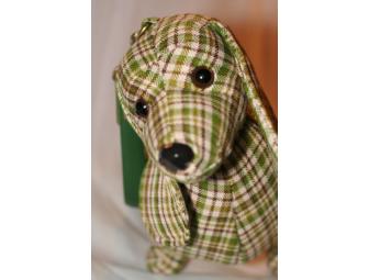 Fuzzy Nation Dachshund Purse Green and Brown Plaid Perfect for Fall!